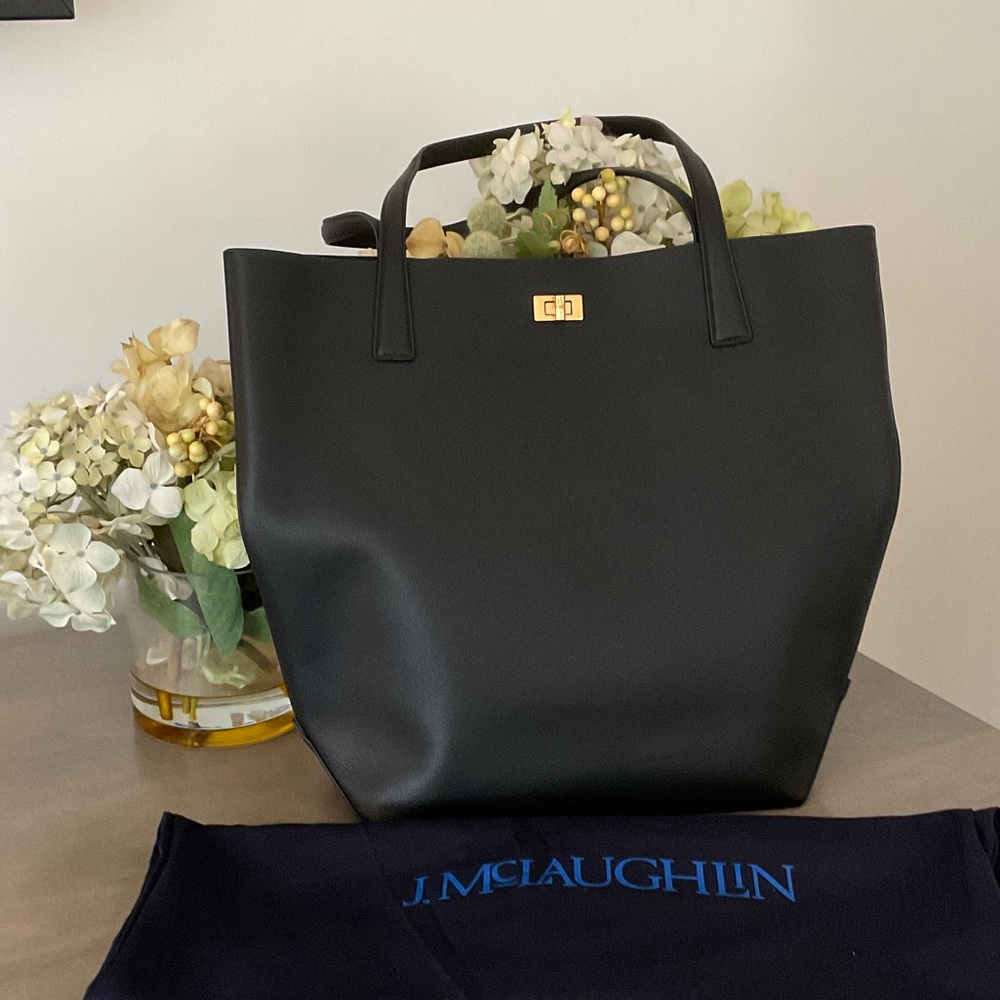 J. McLaughlin Dana Leather Tote - Black